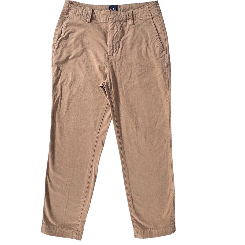 Gap Chino Pants Womens Size 6  Stretch Straight Leg Mid Rise Khaki